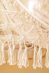 Karighar Off White Natural Cotton Cord Macrame Peaceful Perch Hammock Online at Aza Fashions Karighar_Off White Natural Cotton Cord Macrame Peaceful Perch Hammock_Online_at_Aza_Fashions