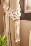 Buy_Karighar_Off White Natural Cotton Cord Macrame V Shaped Curtain Binds 2 Pcs Set_at_Aza_Fashions