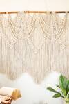 Shop_Karighar_Off White Natural Cotton Cord Macrame Wanderlust Wall Hanging_at_Aza_Fashions