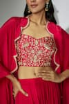 Buy_Nadima Saqib_Red Cape And Sharara Crepe Embroidered Zardosi Sweetheart & Marodi Set _Online_at_Aza_Fashions