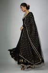 Nadima Saqib_Black Anarkali Georgette And Chanderi Embroidered Zardosi & Marodi With Dupatta _Online_at_Aza_Fashions