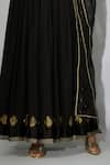 Buy_Nadima Saqib_Black Anarkali Georgette And Chanderi Embroidered Zardosi & Marodi With Dupatta 