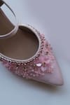 Shradha Hedau Footwear Couture Pink Embellished Floral Sequin Heels Online at Aza Fashions Shradha Hedau Footwear Couture_Pink Embellished Floral Sequin Heels _Online_at_Aza_Fashions