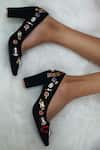 Buy_Shradha Hedau Footwear Couture_Black Embellished Amelie Jewel Heels 