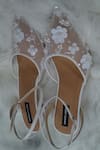 Shop_Shradha Hedau Footwear Couture_White Embellished Samara Floral Sequin Heels 