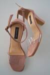 Buy_Shradha Hedau Footwear Couture_Peach Plain Addison Strappy Heels _at_Aza_Fashions