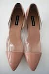 Buy_Shradha Hedau Footwear Couture_Pink Plain Chantelle Glossy Pointed Toe Heels _at_Aza_Fashions