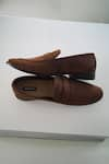 Shradha Hedau Footwear Couture_Brown Neo Buckled Velvet Suede Moccasin Shoes _Online_at_Aza_Fashions