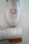 Shradha Hedau Footwear Couture_White Pearl Aaryan Bloom Embroidered Shoes _Online_at_Aza_Fashions