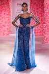 Buy_Dolly J_Blue Tulle Net Embellished Crystal Sweetheart Neck Desiree Sculpted Gown _at_Aza_Fashions