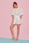 Buy_NOIB_White Linen Embroidered Palm Tree Collar Deya Shirt With Shorts _at_Aza_Fashions