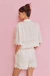 Shop_NOIB_White Linen Embroidered Palm Tree Collar Deya Shirt With Shorts _at_Aza_Fashions