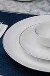 Shop_Vola_Ivory Porcelain Gaj Platinum Dinner Set_at_Aza_Fashions