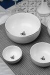 Shop_Vola_Ivory Porcelain Gaj Platinum Dinner Set_Online_at_Aza_Fashions