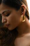 Buy_Heena Mittal_Gold Plated Kiara Textured Hoops _at_Aza_Fashions
