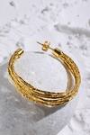 Buy_Heena Mittal_Gold Plated Kiara Textured Hoops _Online_at_Aza_Fashions