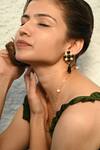 Buy_Heena Mittal_Gold Plated Pearls, Stones Andromeda Floret Earrings _at_Aza_Fashions