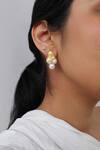 Buy_Heena Mittal_Gold Plated Pearls Embellished Studs _at_Aza_Fashions