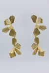 Buy_Heena Mittal_Gold Plated Fiore Petal Drop Earrings _Online_at_Aza_Fashions