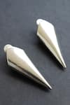 Buy_Heena Mittal_Silver Plated Cone Shaped Earrings _Online_at_Aza_Fashions