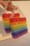 RUBILON_Multi Color Bead Rainbow Acrylic Bag _Online_at_Aza_Fashions