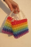 RUBILON_Multi Color Bead Rainbow Acrylic Bag _at_Aza_Fashions