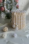 RUBILON_White Pearls Nyra Potli Bag _Online_at_Aza_Fashions