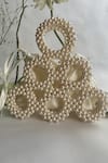 Shop_RUBILON_White Pearls Geometric Pattern Bag _at_Aza_Fashions