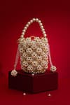 Buy Amyra White Pearls Leila Embellished Bag at Aza Fashions Buy_Amyra_White Pearls Leila Embellished Bag_at_Aza_Fashions