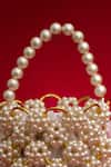 Amyra White Pearls Leila Embellished Bag Online at Aza Fashions Amyra_White Pearls Leila Embellished Bag_Online_at_Aza_Fashions