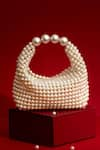 Buy_AMYRA_White Pearl Zia Purse _at_Aza_Fashions