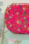 AMYRA_Pink Print Eva Floral Clutch _Online_at_Aza_Fashions
