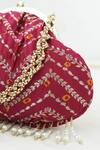 Buy_AMYRA_Magenta Bandhani Pattern Purse _Online_at_Aza_Fashions