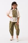 Buy_THREE_Ivory Shirt Chanderi Applique Work With Pant _at_Aza_Fashions