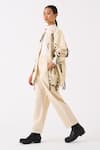 THREE_Ivory Handloom Cotton Embroidery Fringe Mandarin Collar Bloom Bomber Jacket _at_Aza_Fashions