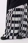 Buy_THREE_Black Jacket  Poplin Chequered Top Round And Pattern Skirt Set _Online_at_Aza_Fashions