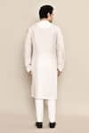 Shop_Arihant Rai Sinha_White Kurta Bamberg Raw Silk Draped And Solid Pyjama Set _at_Aza_Fashions