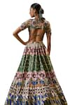 Shop_Payal & Zinal_Multi Color Velvet Embroidery Lunar Bloom Bead And Embellished Lehenga Set 