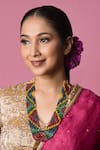 Buy_Queens Jewels_Multi Color Shalini Bead Embellished Layered Necklace _at_Aza_Fashions