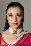 Shop_Queens Jewels_Multi Color Adya Stone Studded Choker _at_Aza_Fashions
