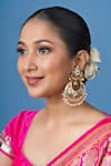 Buy_Queens Jewels_Multi Color Pearls, Stones Royal Jadau Floral Chandbali _at_Aza_Fashions