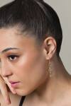 Buy_Queens Jewels_Pink Stones Rose Quartz Studded Earrings _at_Aza_Fashions