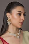 Shop_Queens Jewels_Gold Plated Pearl Royale Elephant Tassel Necklace Set _at_Aza_Fashions