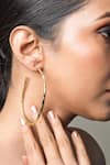 Buy_Queens Jewels_Gold Plated Halo Textured Hoops _at_Aza_Fashions