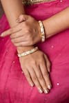 Buy_Queens Jewels_Cream Stone Sasha Elegance Meenakari Bangle-single Pc _at_Aza_Fashions