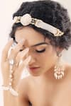 Buy_Joules By Radhika_Gold Plated Kundan Embellished Floral Maangtikka _at_Aza_Fashions