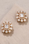 Buy_joules by radhika_Gold Plated Stone Embellished Studs _at_Aza_Fashions