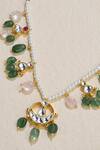 Shop_Joules By Radhika_Gold Plated Chand Pendant Necklace_at_Aza_Fashions