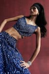 Shop_Rococo_Blue Net Embroidered Sequin V-neck Nazrin Lehenga Set _Online_at_Aza_Fashions