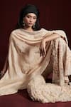 Shop_Rococo_Beige Net Embroidered Sequin One-shoulder Lana Cape With Sharara _Online_at_Aza_Fashions